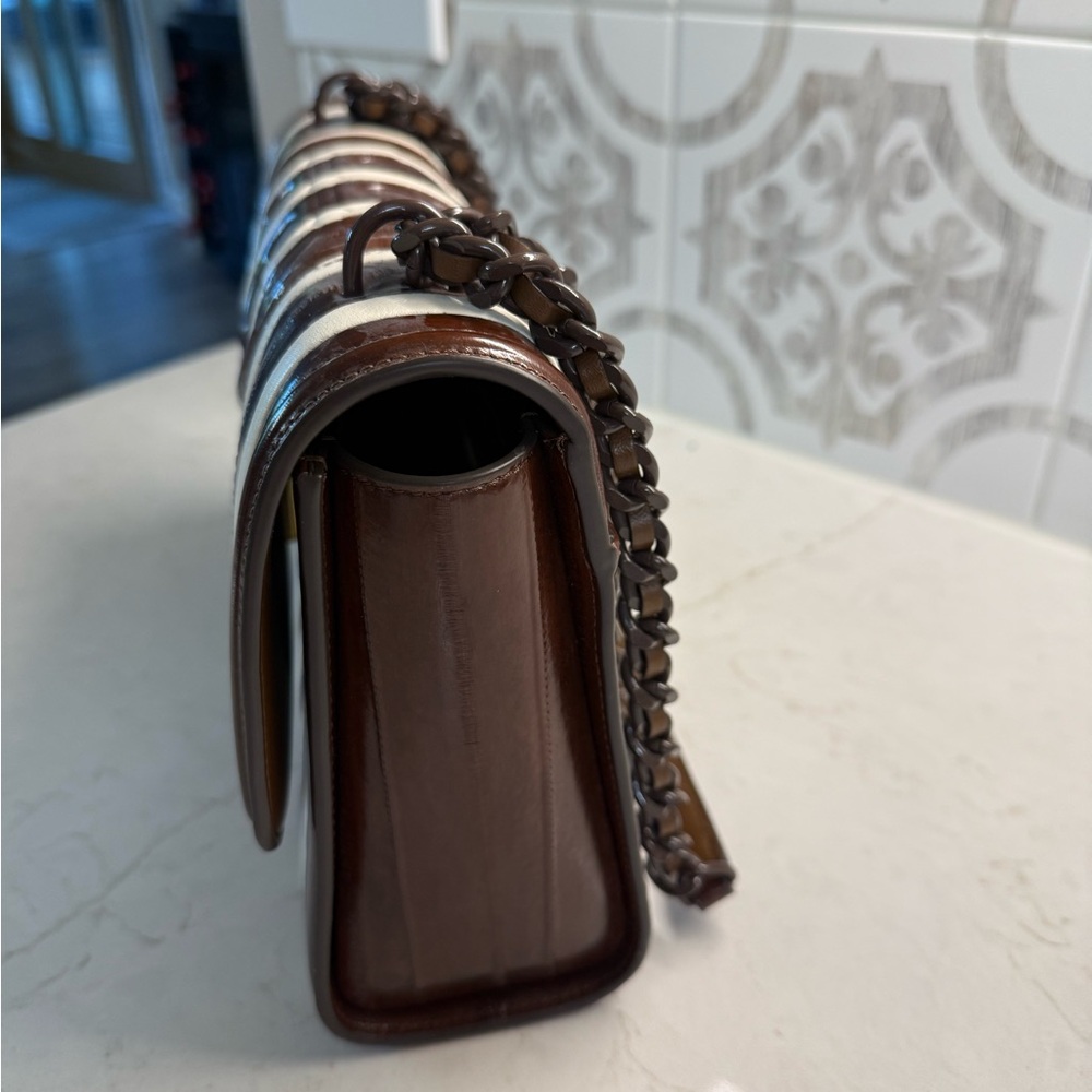 Tory Burch Fleming Eel Patchwork Convertible Shou… - image 7